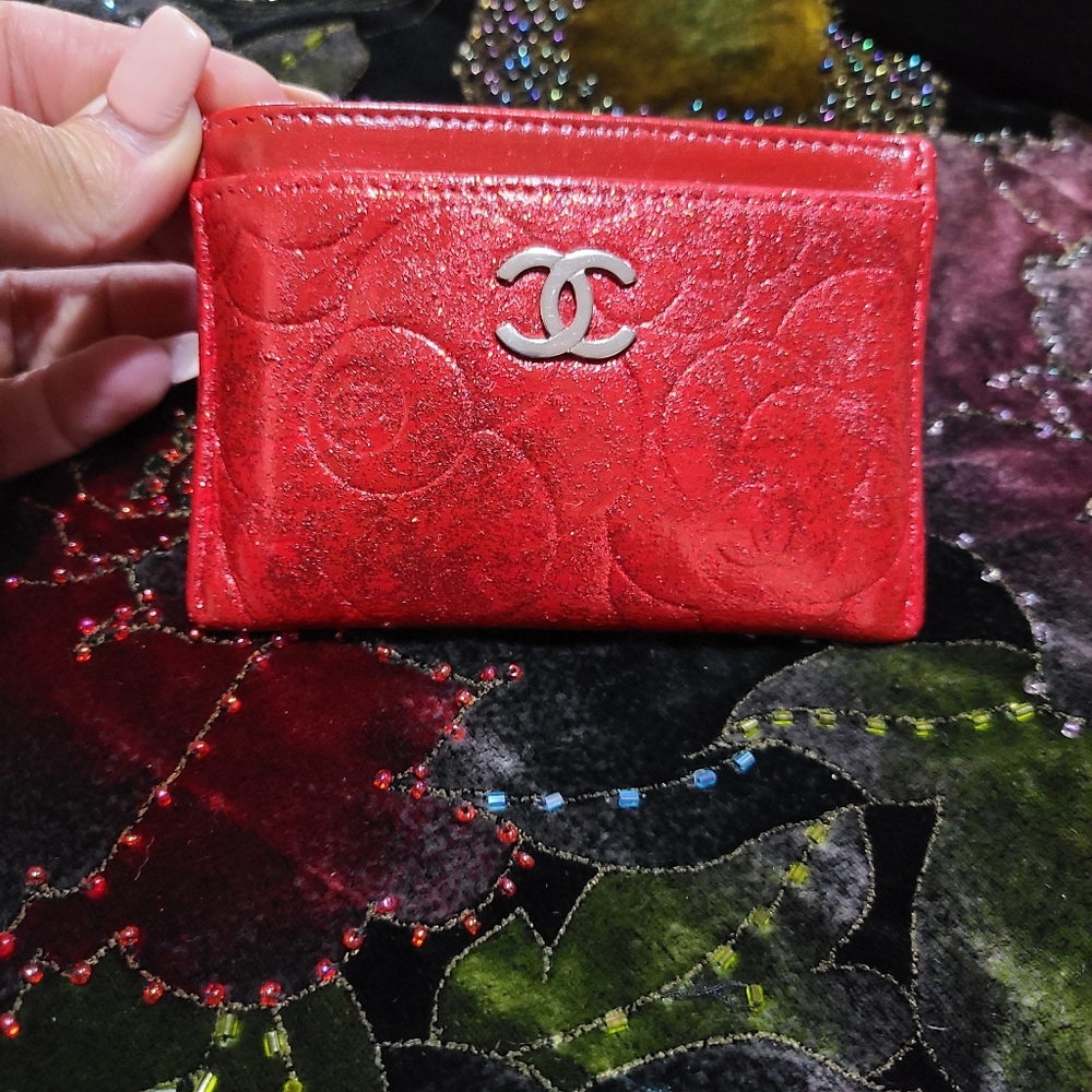 Chanel Iridescent Camelia Credit Card/ Wallet View 2